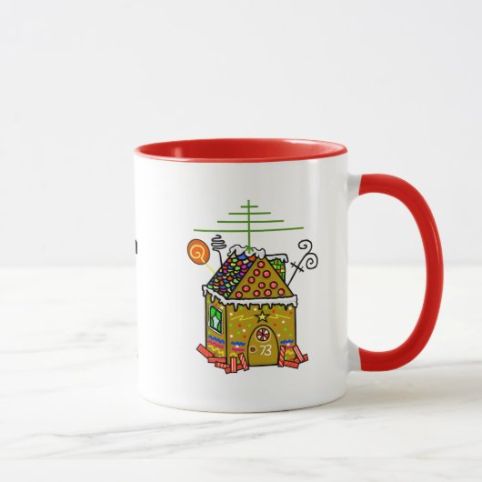 Mug Ham Radio pain d'épices Maison de Noël Musique (Droite)