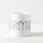 Mug Hambourg Boroughs & Quartiers Mot Typographie d'ar (Devant gauche)