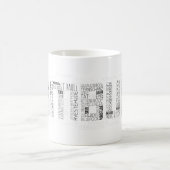 Mug Hambourg Boroughs & Quartiers Mot Typographie d'ar (Centre)