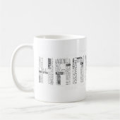 Mug Hambourg Boroughs & Quartiers Mot Typographie d'ar (Gauche)