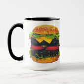 Mug Hamburger de luxe double au fromage (Gauche)