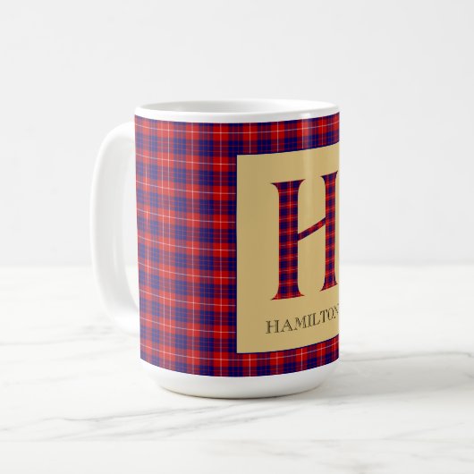 Mug Hamilton Tartan Monogramme H (Devant gauche)