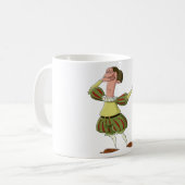 Mug Hamlet Shakespeare Acteur Drôle Tenant un Crâne (Devant gauche)