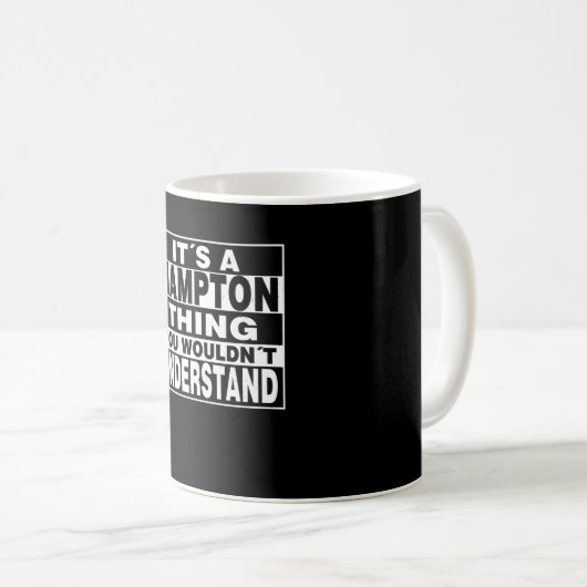 Mug HAMPTON Surname Personalized Giant (Devant droit)