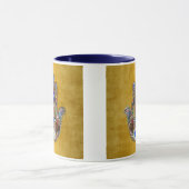 Mug Hamsa Coeurs Fleurs Opal Art sur Or (Centre)