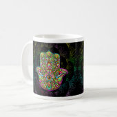 Mug Hamsa Fatma Main Psychedelic Art (Devant gauche)