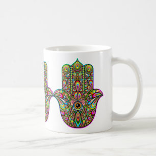 Mug Hamsa Fatma Main Psychedelic Art