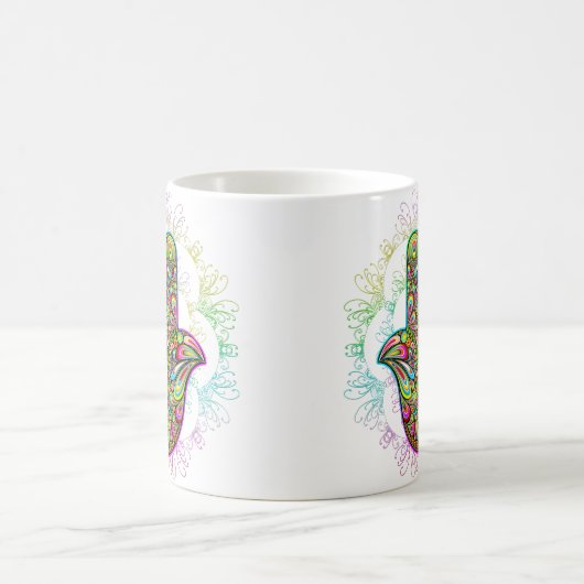 Mug Hamsa Fatma Main Psychedelic Art (Centre)
