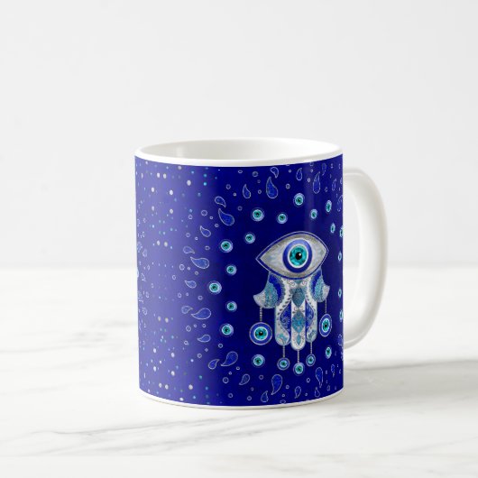 Mug Hamsa Hand-Evil Eye Amulet (Devant droit)