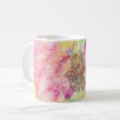 Mug HAMSA Main Fatima symbole amulet Henné floral (Devant gauche)