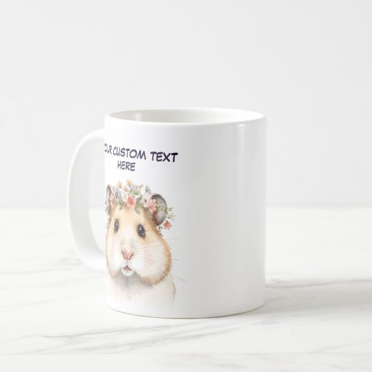Mug Hamster Custom Message (Devant gauche)