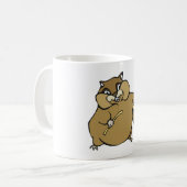 Mug Hamster de dessin animé marron avec fromage (Devant gauche)