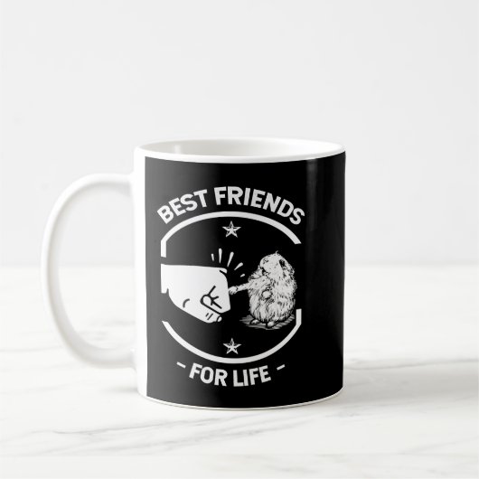 Mug Hamster Guinea Pig Best Friends For Life Cute Hams (Gauche)