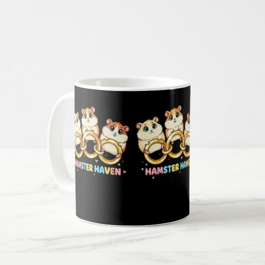 Mug Hamster Haven Cute Ring Design (Devant gauche)