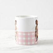 Mug Hamster mignon Avec Muffin Rose En vichy Check (Centre)