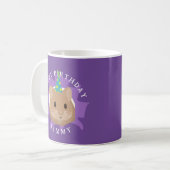 Mug Hamster mignon d'anniversaire regardant à travers (Devant gauche)