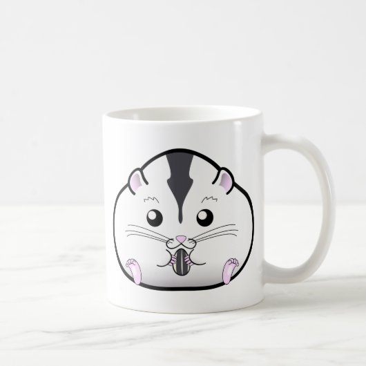 Mug Hamster nain russe semi-blanc potelé (Droite)