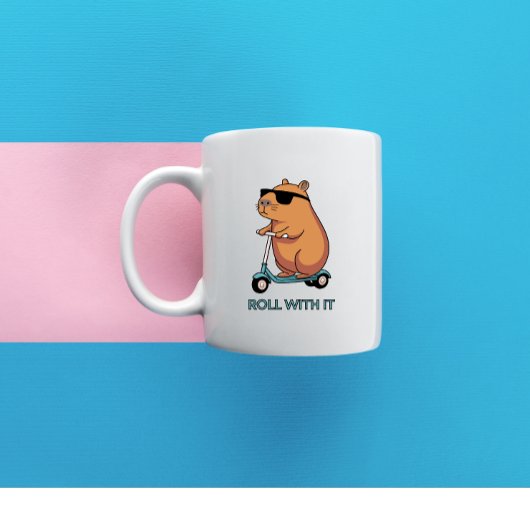 Mug hamster sur scooter