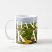 Mug Hanalei Bay Kauai Purple Fleur Big Text (Gauche)