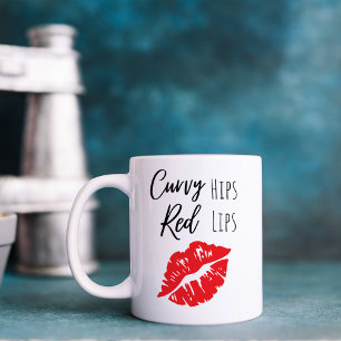 Mug Hanches Courbes Drôles Lèvres Rouges