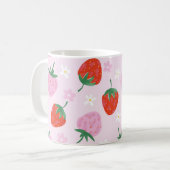 Mug  Hand-Drawn Aesthetic Strawberry Seamless Pattern (Devant gauche)