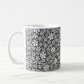 Mug Hand Drawn Black and White Flower Pattern (Gauche)