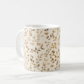 Mug Hand Drawn Boho Leaf Pattern (Devant gauche)