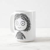 Mug Hand-Drawn Character Illustration – Artistic (Devant gauche)