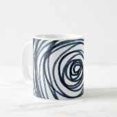 Mug Hand-drawn circles spiral pattern with abstract do (Devant gauche)