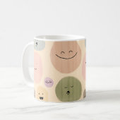 Mug Hand-drawn Facial Expressions Seamless Pattern (Devant gauche)