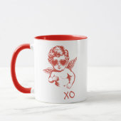 Mug Hand Drawn Funny Romantic Cupid XO Valentines Day (Gauche)
