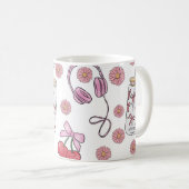 Mug Hand-drawn Pink Girly Elements Seamless Pattern (Devant droit)