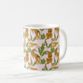 Mug Hand drawn tiger seamless pattern, big cats in dif (Devant droit)