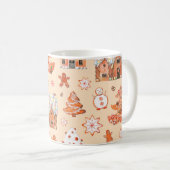 Mug Hand drawn watercolour seamless pattern of gingerb (Devant droit)