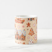 Mug Hand drawn watercolour seamless pattern of gingerb (Centre)