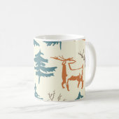 Mug Hand drawn winter seamless pattern with deer and p (Devant droit)
