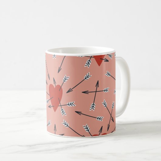 Mug Hand made seamless pattern with flat illustrations (Devant droit)