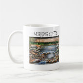 Mug Hand Painted Brook Morning Coffee Personalize (Gauche)
