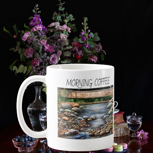 Mug Hand Painted Brook Morning Coffee Personalize