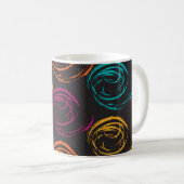Mug Hand painted grange texture. Ink geometric element (Devant droit)