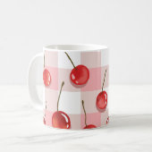 Mug Hand-Painted Red Cherries Seamless Pattern (Devant gauche)
