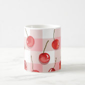 Mug Hand-Painted Red Cherries Seamless Pattern (Centre)