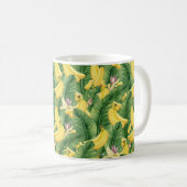 Mug Hand-Painted Tropical Watercolor Leaf & Fruit (Devant droit)