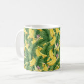 Mug Hand-Painted Tropical Watercolor Leaf & Fruit (Devant gauche)