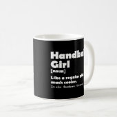 Mug Handball Girl Funny Dictionary Définition (Devant droit)