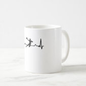 Mug Handball Heartbeat Cadeau Papa maman (Devant droit)