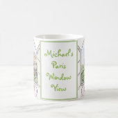 Mug Handpainted Whimsical Paris Drawing PERSONALIZE (Centre)
