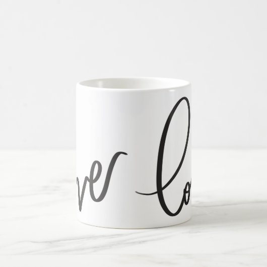Mug Handwritten Calligraphy Script love  (Centre)