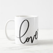 Mug Handwritten Calligraphy Script love  (Gauche)