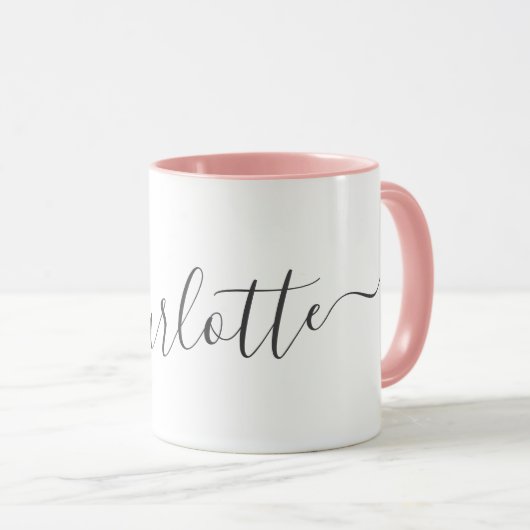 Mug Handwritten Minimalist Script Personalized Name  (Devant droit)